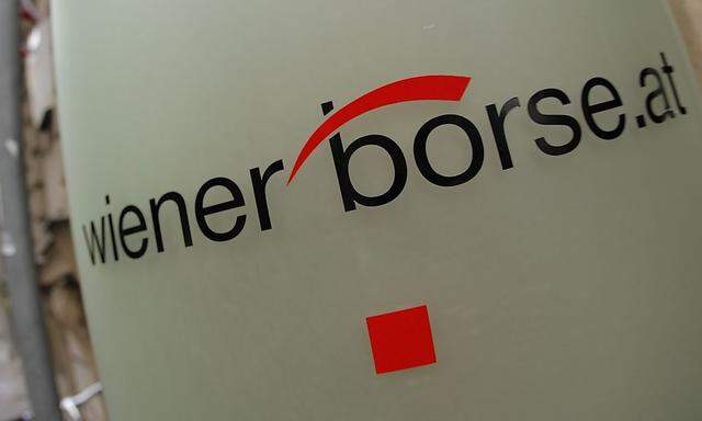 The Vienna Stock Exchange (Wiener Boerse) logo is displayed next to the company's street entrance in Vienna