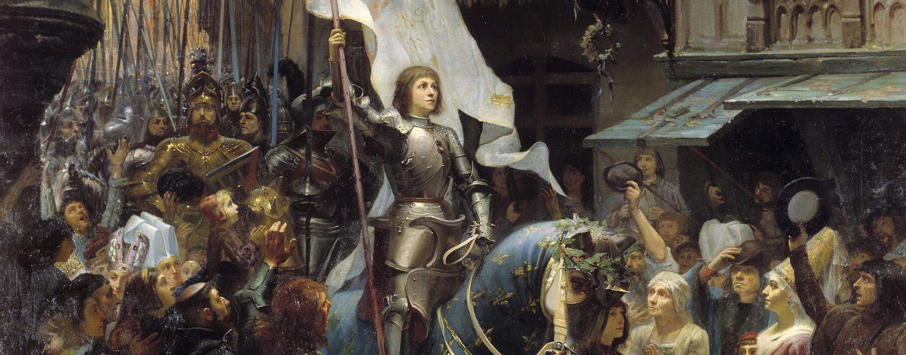 Der triumphale Einzug Jeanne d'Arcs in Orleans. Gemälde von 1887.