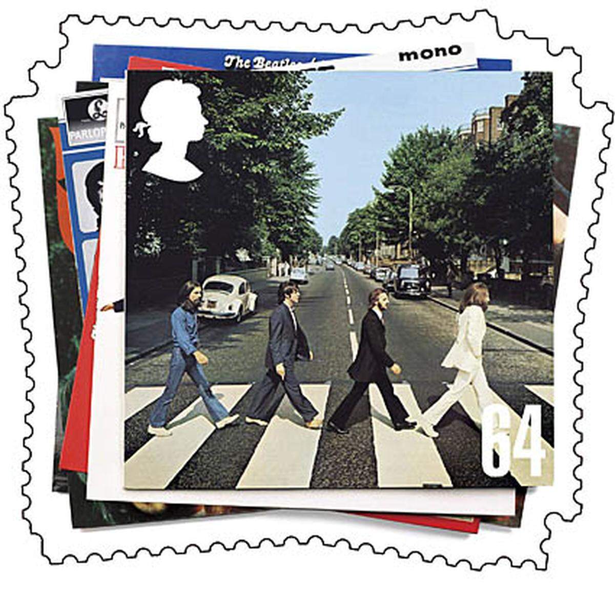 Iain MacMillan lichtete John Lennon, Ringo Starr, George Harrison und Paul McCartney ab, wie sie auf dem Zebrastreifen vor den "Abbey Road Studios" hintereinander gehen. 