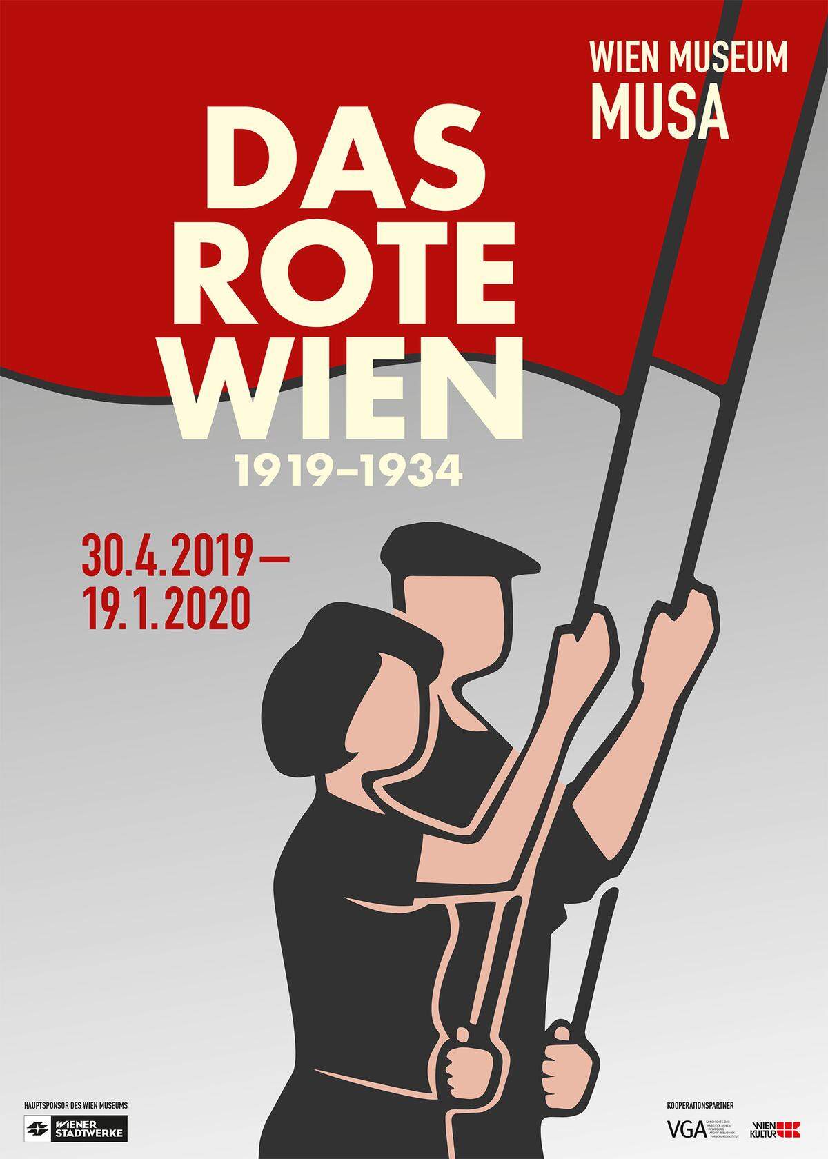 Das Rote Wien 1919–1934. Ausstellung des Wien-Museums im Ausweichquartier Musa, Felderstraße 6–8, 1010 Wien von 30. April 2019 bis 19. Jänner 2020.