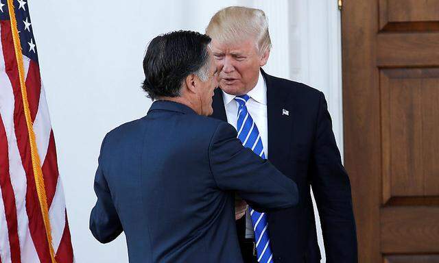 Trump und Romney bei ihrem ersten offiziellen Treffen.