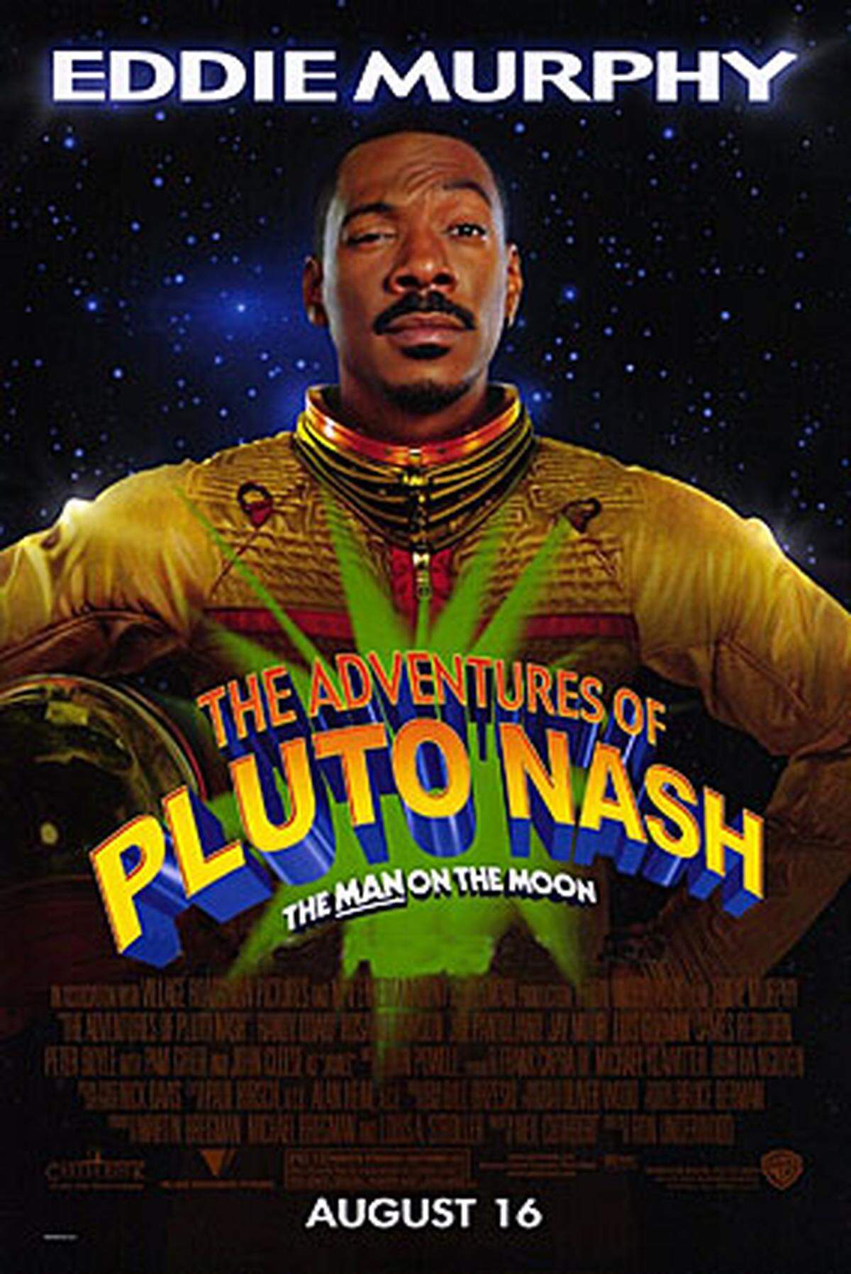 Einen veritablen Flop landete auch Brachialkomödiant Eddie Murphy mit "Pluto Nash – Im Kampf gegen die Mondmafia". Das extraterrestrische Abenteuer wurde von der Filmseite "Rottentomatoes" zu einem der schlechtesten Filme des Jahres 2002 gewählt: 120 Millionen Dollar Kosten stehen einem Einspielergebnis von etwas mehr als sieben Millionen Dollar gegenüber. Selbst Eddie Murphy hatte ein Einsehen: Er kenne "zwei oder drei Menschen", denen der Film gefalle, so der Schauspieler, der damit auf Platz drei der Mega-Flops rangiert.