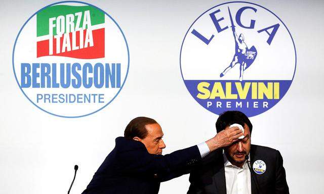 Forza-Chef Silvio Berlusconi und sein Lega-Alliierter Matteo Salvini