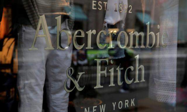 FILE PHOTO: Signage is seen at the Abercrombie & Fitch store on Fifth Avenue in Manhattan