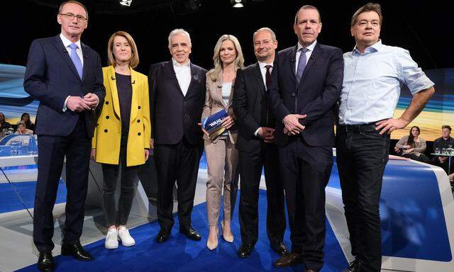 Die EU-Spitzenkandidaten bei der "Elefantenrunde" im ORF, 23. Mai 2019
