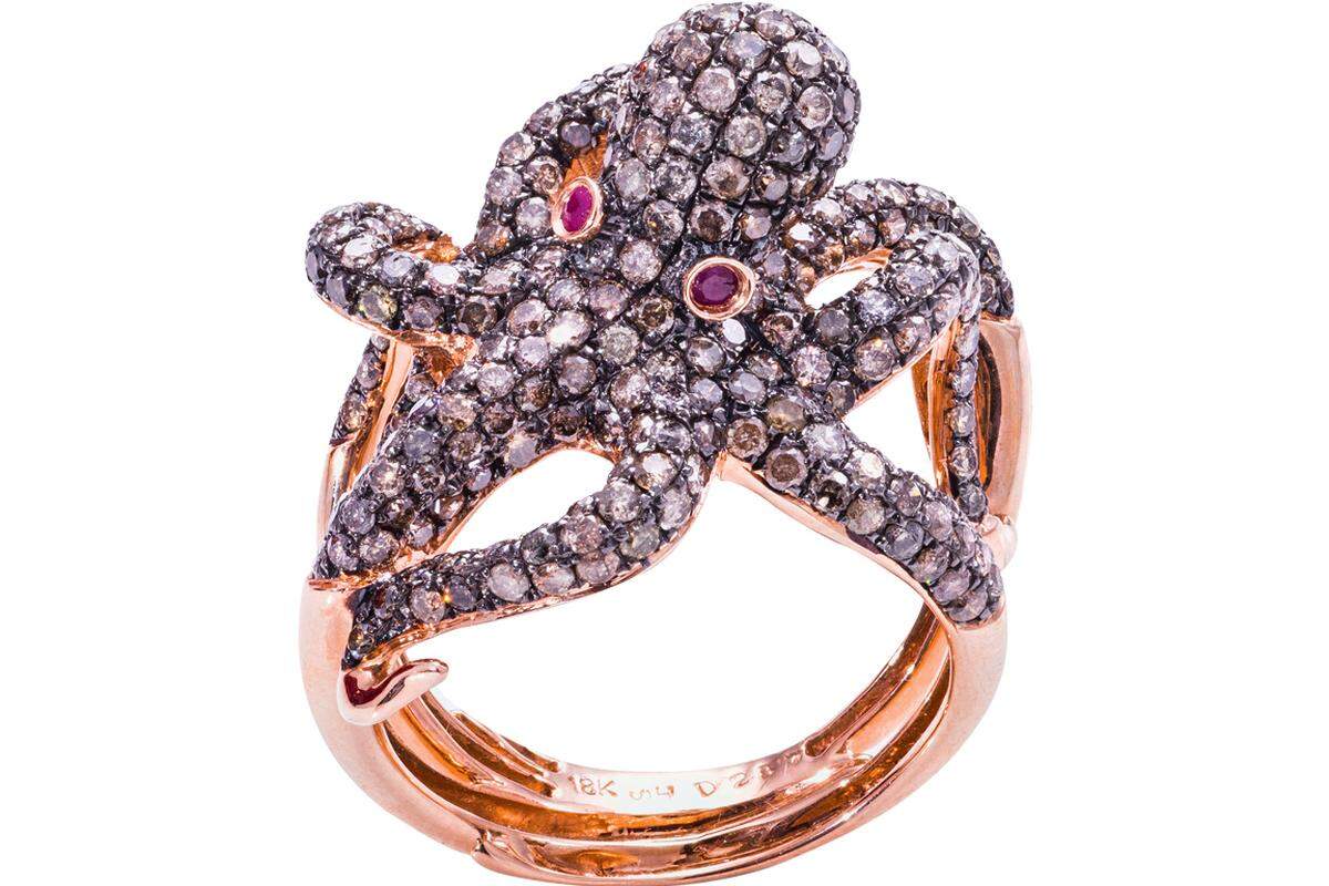 Ring in Oktopus-Form, 2050 Euro, Juwelier Hovis, Plankengasse 4, 1010 Wien
