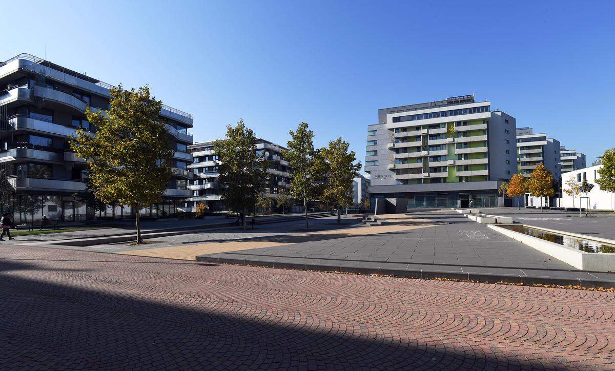 Die neuen Wohngebäude auf dem Areal der ehemailgen Mautner-Markhof-Gründe zwischen Simmeringer Hauptstraße und Mautner-Markhof-Gasse.
