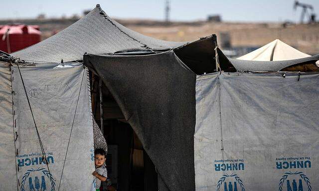 Ein Bild aus einem Flüchtlingslager aus der Region Idlib in Syrien.