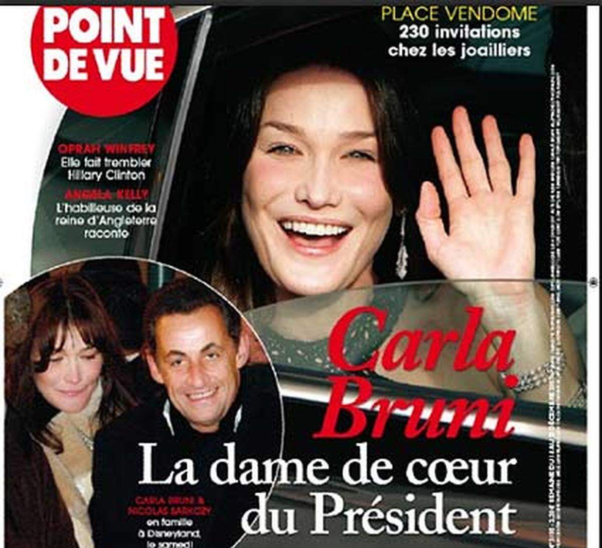 Helle Aufregung in den Pariser Boulevard-Medien: Staats-Präsident Nicolas Sarcozy wird eine Affäre mit der italienisch-französischen Musikerin Carla Bruni nachgesagt.