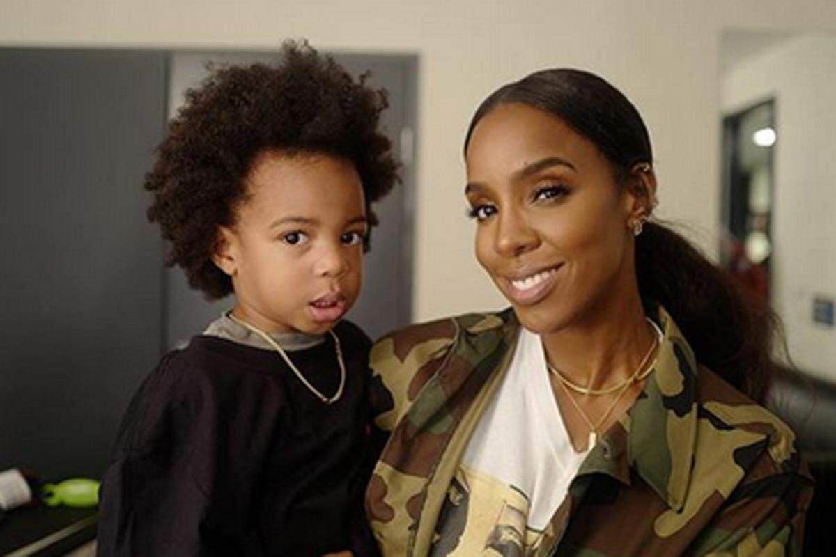 Ein wahres Juwel: R&B-Sängerin Kelly Rowland und ihr Mann Tim Weatherspoon zeigen sich glücklich mit ihrem dreijährigen Sohn Titan Jewell.