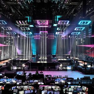 Die Bühne für den Eurovision Song Contest in Malmö.