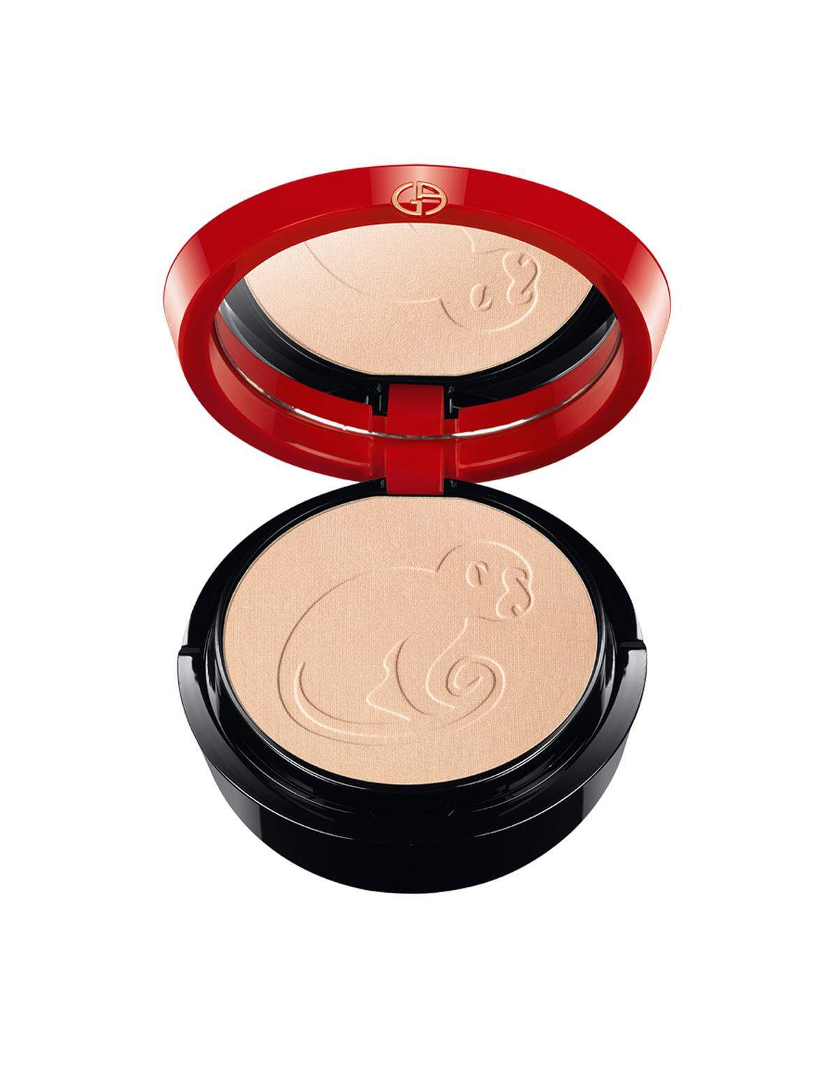 Mit der Chinese New Year Illuminating Palette feiert auch Giorgio Armani Beauty das neue Jahr. Am Deckel sind die chinesischen Symbole für Glück und Schicksal abgebildet, in das Puder ist das Bild eines Affen geprägt.