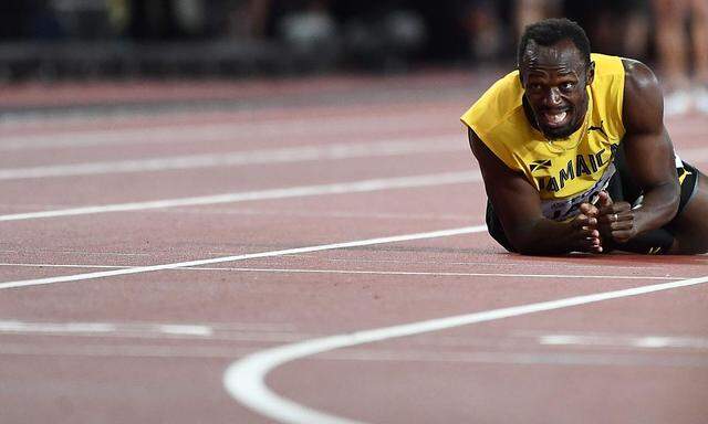 Jamaikas Leichtathletik-Team wurde nicht nur einmal Opfer von Verletzungen - wie hier bei der 100-Meter-Staffel und Usain Bolt.