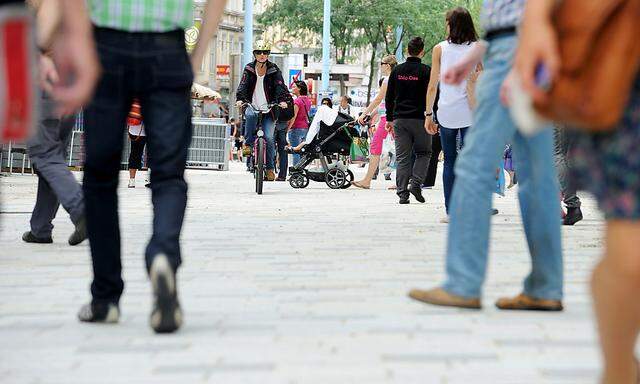 Die Fußgängerzone auf der Mariahilfer Straße