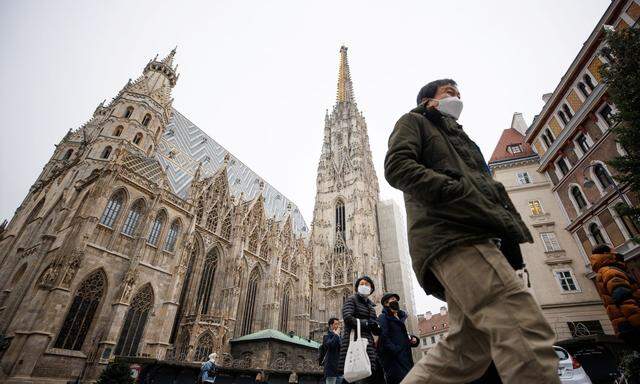 Die meisten Neuerkrankungen wurden in Wien registriert. Im Bild: Menschen vor dem Stephansdom. 