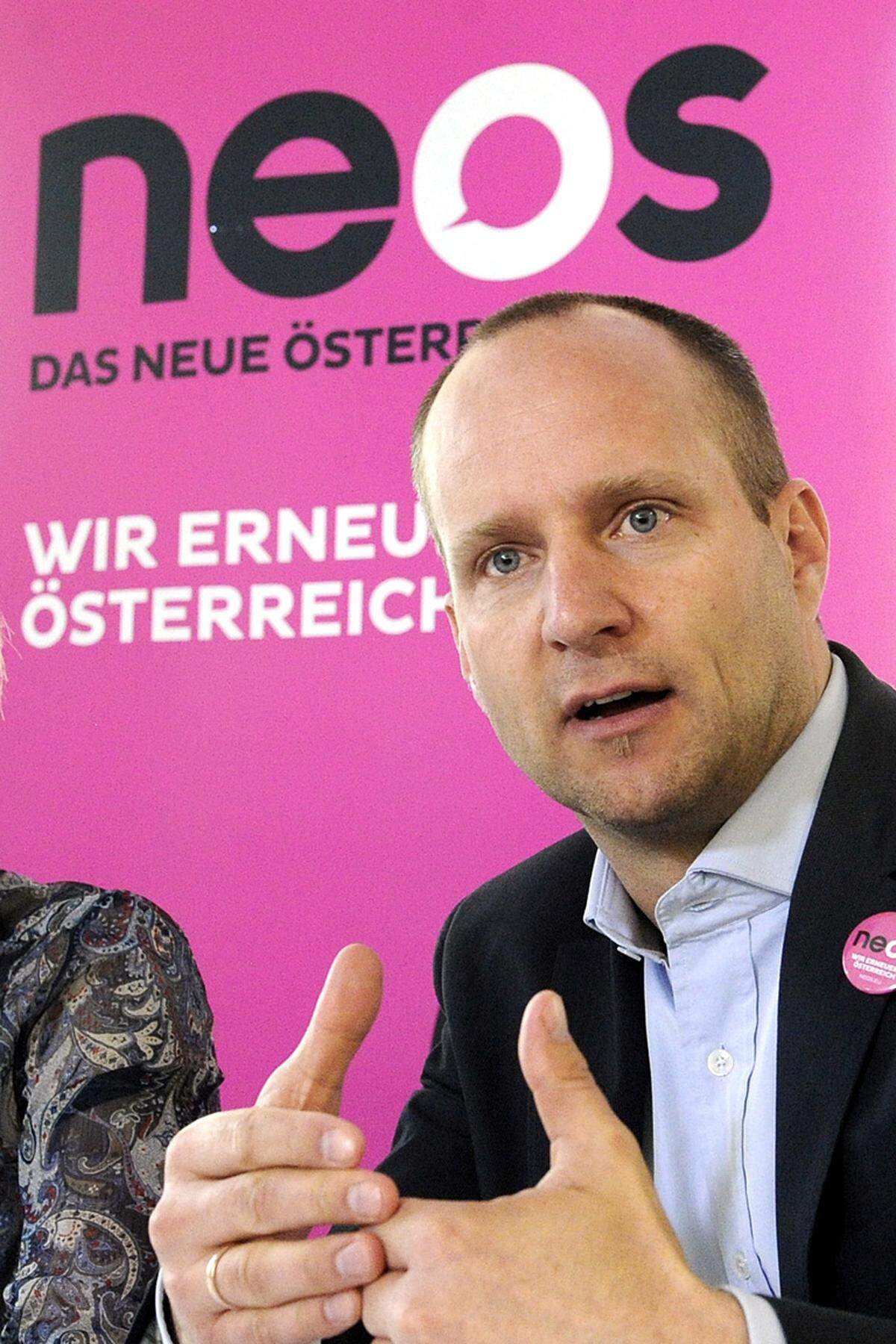 "Wenn wir ins Parlament kommen, gibt es sowieso ein Erdbeben." Dann besser nicht - NEOS-Spitzenkandidat Matthias Strolz.