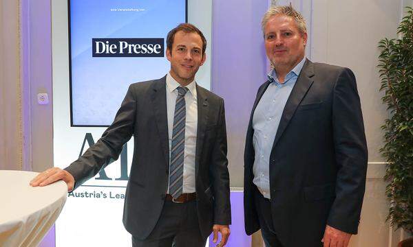 Leier Holding-Geschäftsführer Thomas Ebner und Felix-Austria-Geschäftsführer Peter Buchauer (re.).