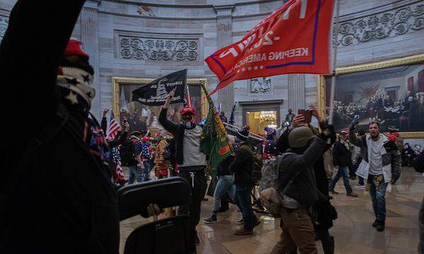 Pro-Trump Supporters Breach The US Capitol Building Pro-Trump protesters inside the US Capitol building. On January 6,