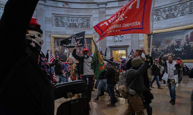 Pro-Trump Supporters Breach The US Capitol Building Pro-Trump protesters inside the US Capitol building. On January 6,