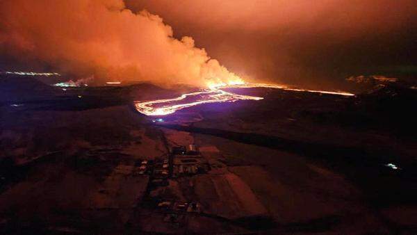Bilder vom Vulkanausbruch auf der Reykjanes-Halbinsel vom 16. März.
