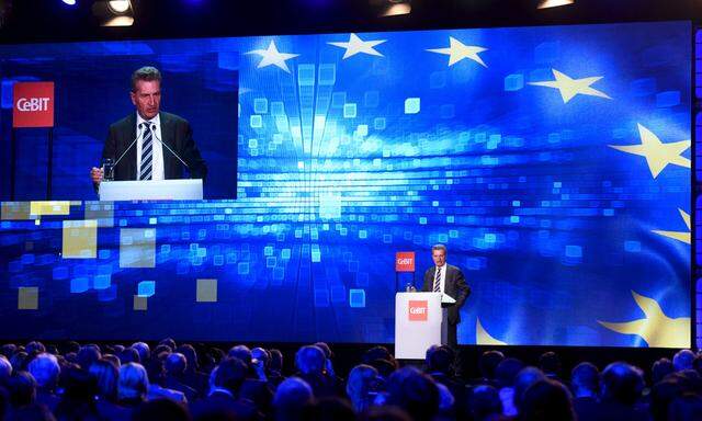 EU-Kommissar Günther Oettinger forciert die digitale Wirtschaft.