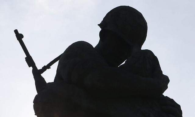 The Statue of Brothers is seen at the War Memorial of Korea in Seoul