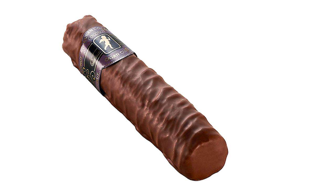 Schokolade-Kokos-Zigarre, 4,90 Euro, bei Marco Simonis, Dominikanerbastei 10, 1010 Wien.