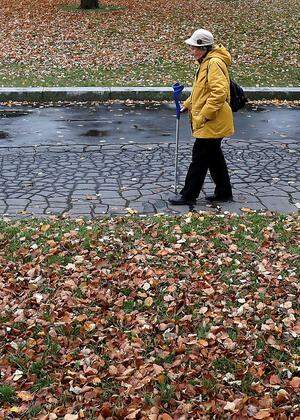 Archivbild: Eine Frau in einem Prager Park