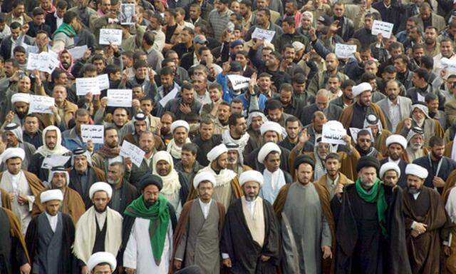 Irak: Schiiten protestierten gegen Baath-Partei (Symbolbild)