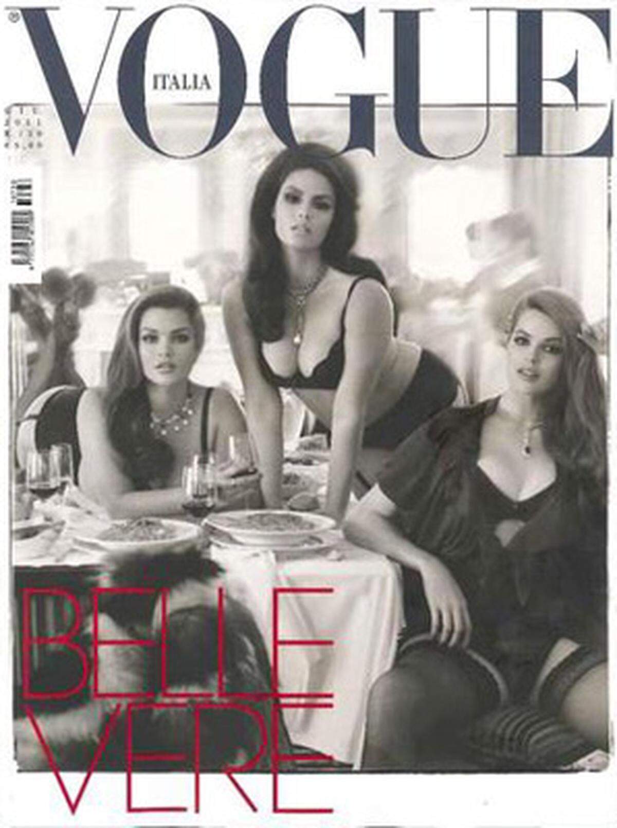 Franca Sozzani versucht immer wieder mit Grenzen der Modeindustrie auszudehnen. So war die italienische Vogue auch eine der ersten Modemagazine, die füllige Models am Cover abbildete.