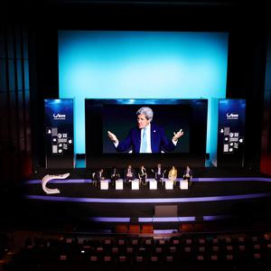 Ex-Außenminister der USA John Kerry spricht auf der „Our Ocean“-Verantaltung.