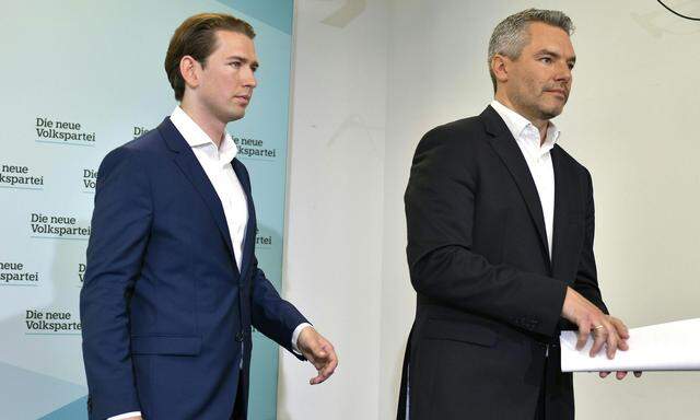 ÖVP-Chef Sebastian Kurz und Generalsekretär Karl Nehammer