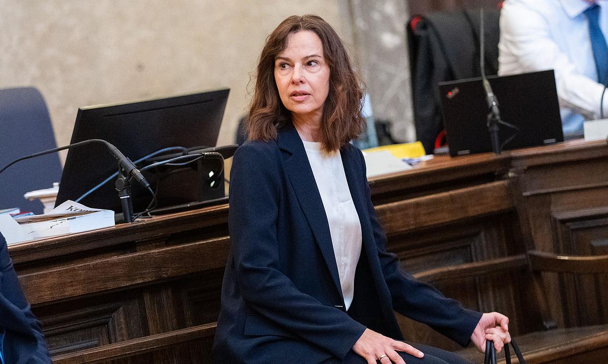 Ex-Familienministerin Sophie Karmasin am ersten Prozesstag Ende April im Wiener Straflandesgericht.