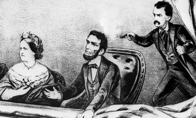 John Wilkes Booth erschießt Präsident Lincoln.
