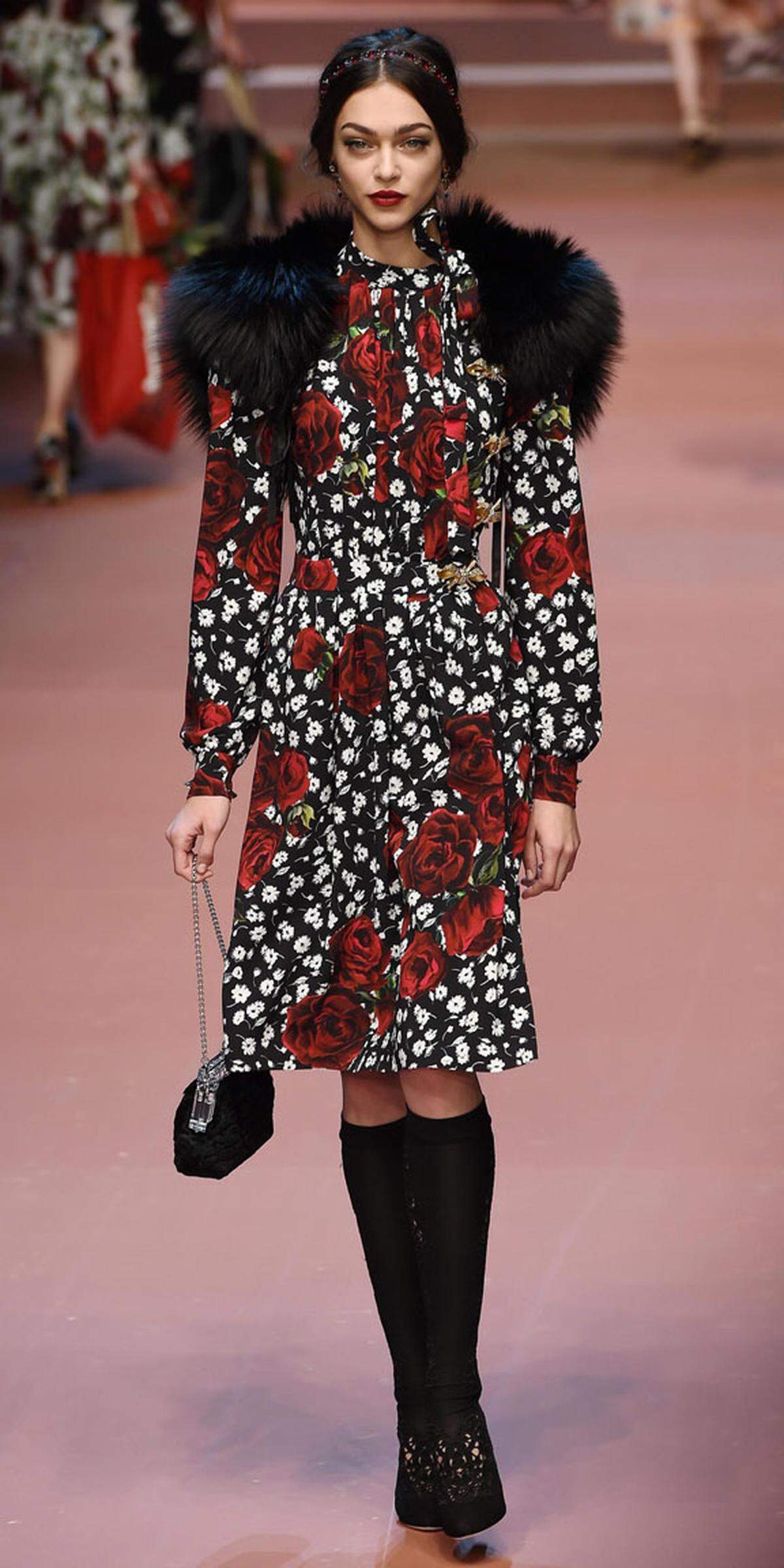 Pelz und Felle sind für viele Designer ein Must-Have, so auch für Dolce &amp; Gabbana.