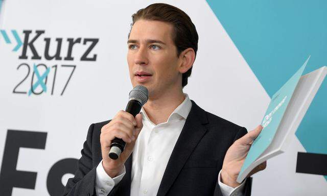 ÖVP-Spitzenkandidat Sebastian Kurz bei der Präsentation von Teil 3 seines Wahlprogrammes