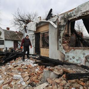 Schäden nach Drohnenangriff auf Lviv.