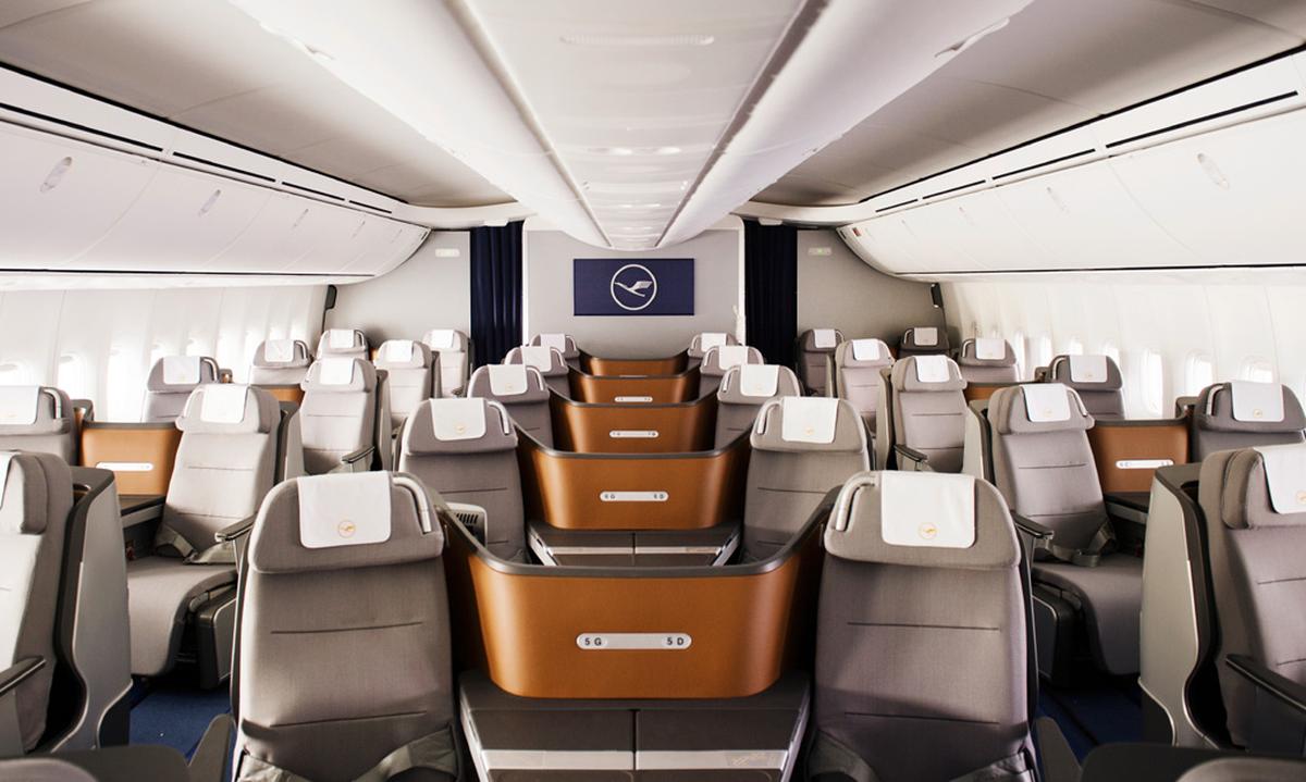 Luftraum. Das britische Designduo Pearson Lloyd gestaltete die neue Businessclass der Lufthansa.