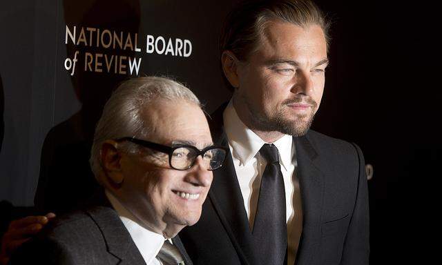 Actor Leonardo DiCaprio and director Martin Scorsese arrive for the National Board of Review Awards in New York