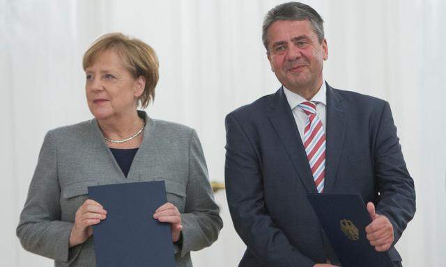 Angela Merkel mit Sigmar Gabriel.