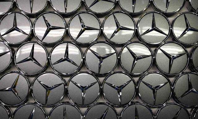 File photo of emblems of German car Mercedes-Benz at the production line of the Mercedes-Benz S-class in Sindelfingen