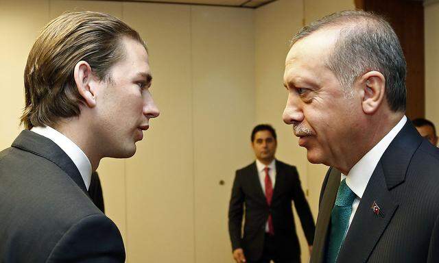 Außenminister Kurz mit dem türkischen Präsidenten.