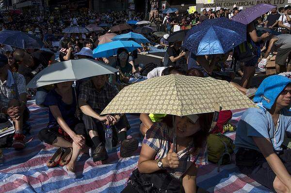 Die Protestbewegung legte in den vergangenen Tagen Hongkongs zentrales Business- und Geschäftsviertel lahm.