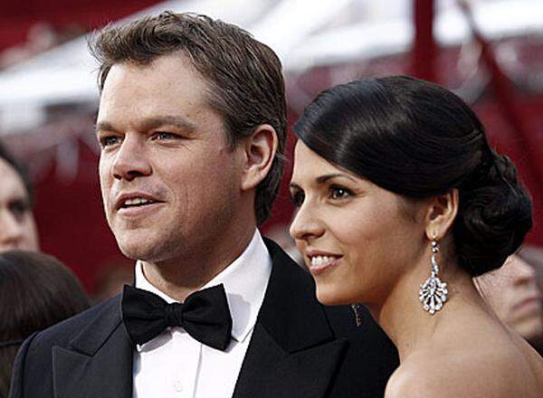 Eine dieser Chancen hatte Matt Damon (mit Ehefrau Luciana), der in Clint Eastwoods "Invictus" einen Rugby-Spieler mimte.