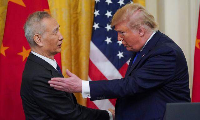 US-Präsident Donald Trump und Chinas Vizepremier Liu He 
