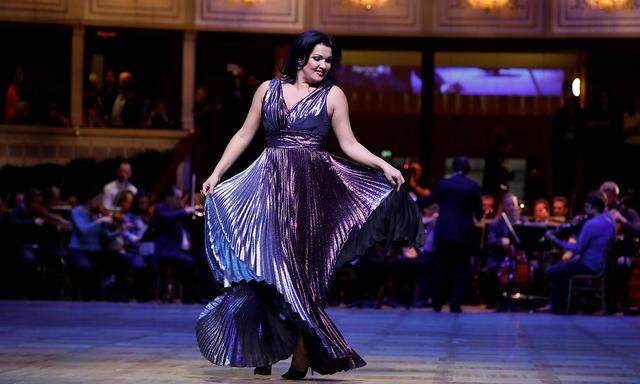 Opera singer Netrebko performs during a dress rehearsal for the traditional Opera Ball in Vienna