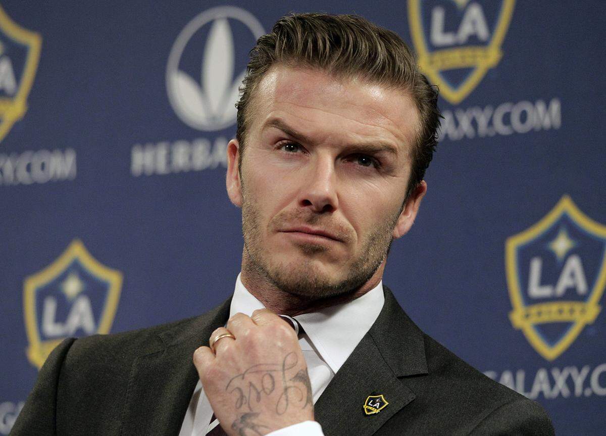 David Beckham machte drei Plätze von Nummer 16 auf 13 wett.