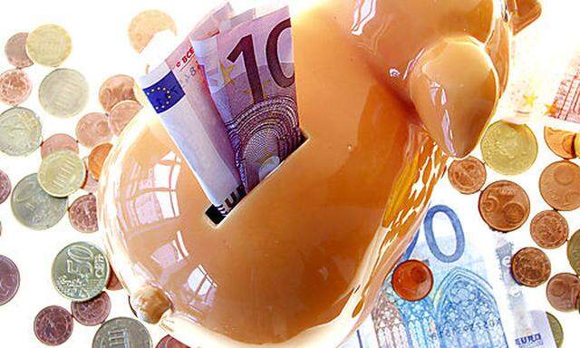 Sparschwein mit Euros - piggybank and money