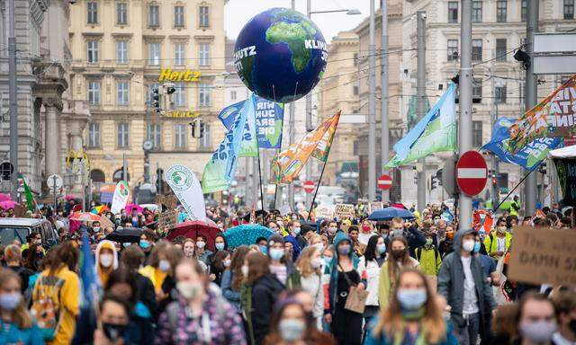 Fridays for Future Thema in Wien. 