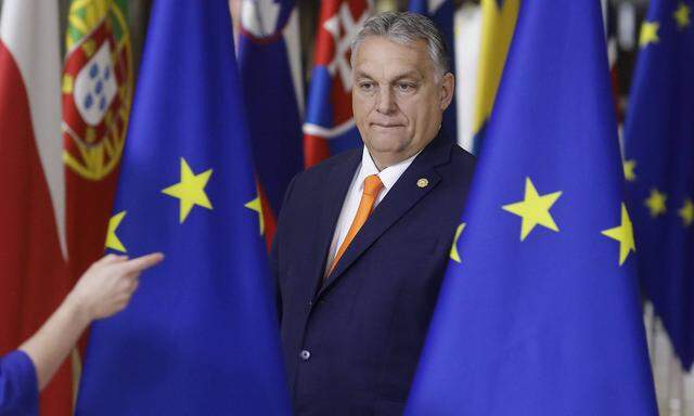 Ungarns Premierminister Viktor Orbán (hier auf einem Archivbild von 2021) und die EU - eine angespannte Situation.
